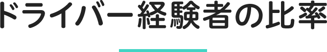 ドライバー経験者の比率